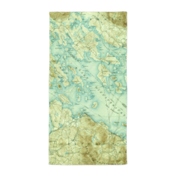Winnipesaukee Beach Towel, Vintage Map
