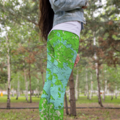 Fun Winnipeasaukee Map Leggings, Bright Colors!