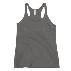 Alternative view of #winnipesaukee, Lake Winni Women's Racerback Tank