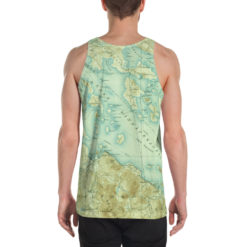 Alternative view of Men's Tank Top - Vintage Winnipesaukee Map Print