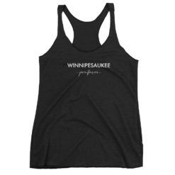 Alternative view of Winnipesaukee, por favor!  Women's Racerback Tank