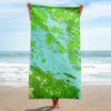 Bright Winnipesaukee Map Beach Towel