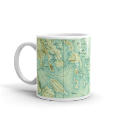 Vintage Winnipesaukee Map Mug, 11oz