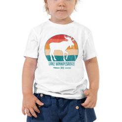 Colorful Lake Winnipesaukee with Moose - Toddler Short Sleeve Tee