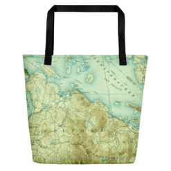 Alternative view of Beach Bag, Winnipesaukee Vintage Map