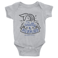 Alternative view of I'm really a mermaid - Winnnipesaukee Infant Bodysuit