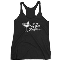 Alternative view of Save my salt for Margaritas! No salty beaches, please, Lake Winnipesaukee racer back tank