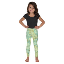 Alternative view of Vintage Winnipesaukee Map Kid's Leggings - Sizes 2T - 7